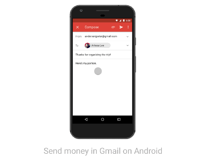 Google, Gmail, Para Göndermek