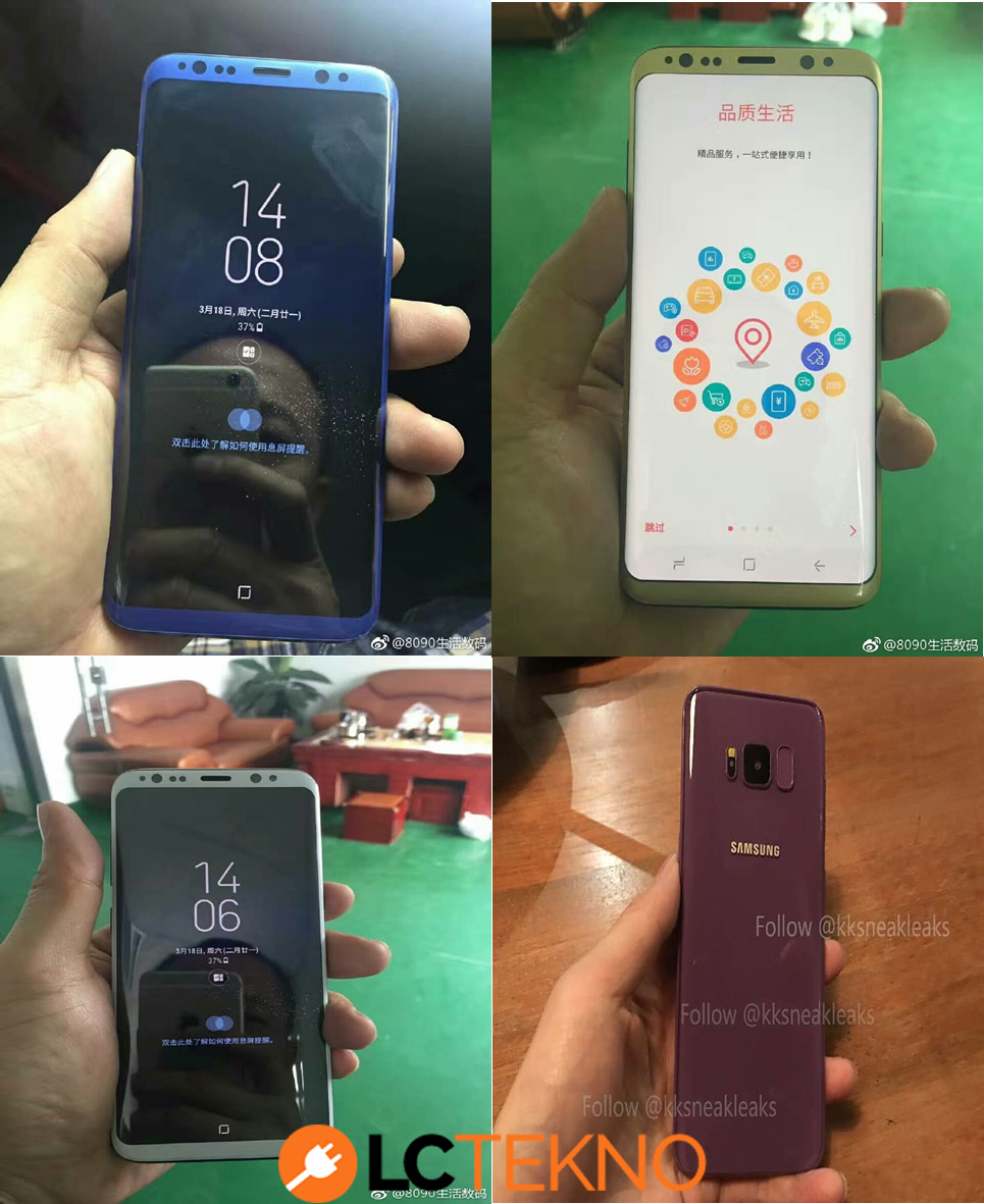Galaxy S8 ve S8 Plus Tüm Renkleri İnternete Sızdı
